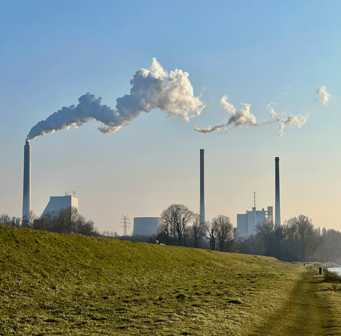 Industrial facility with emissions