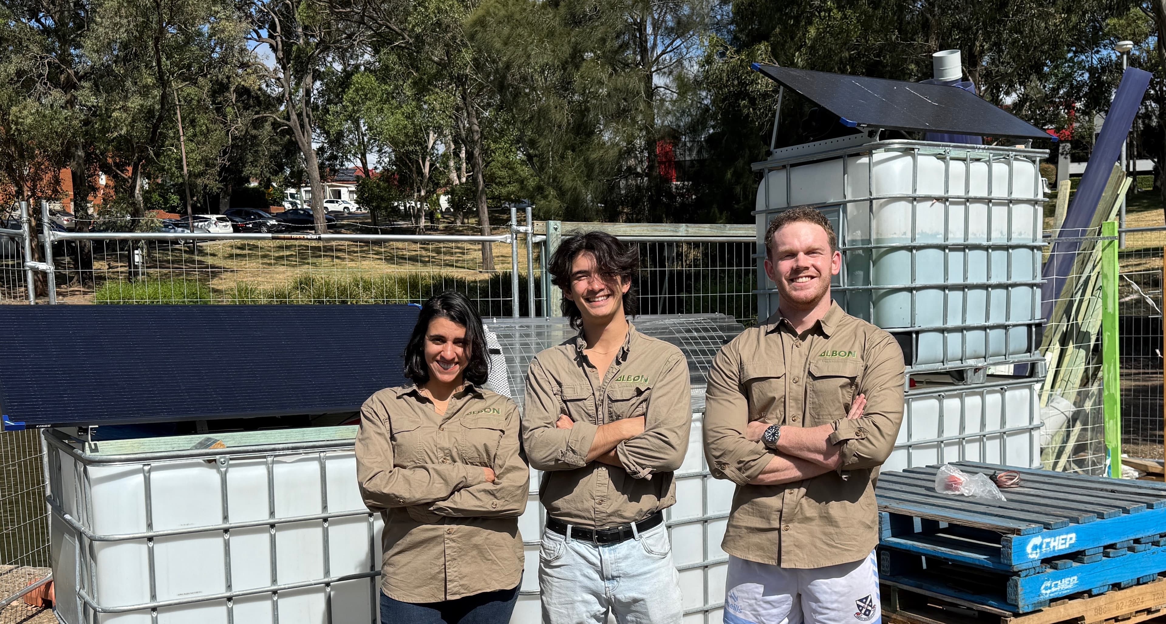 ALBON team at the Wiley Park pilot installation